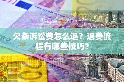 北京欠条诉讼费怎么退？退费流程有哪些技巧？
